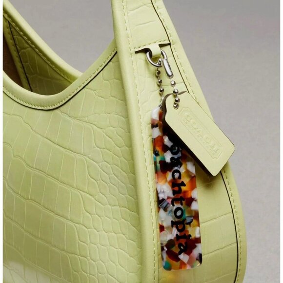 Coach Coachtopia Ergo Embossed in Pale Lime Croc Leather Tote Top Handle Bag - Picture 5 of 8